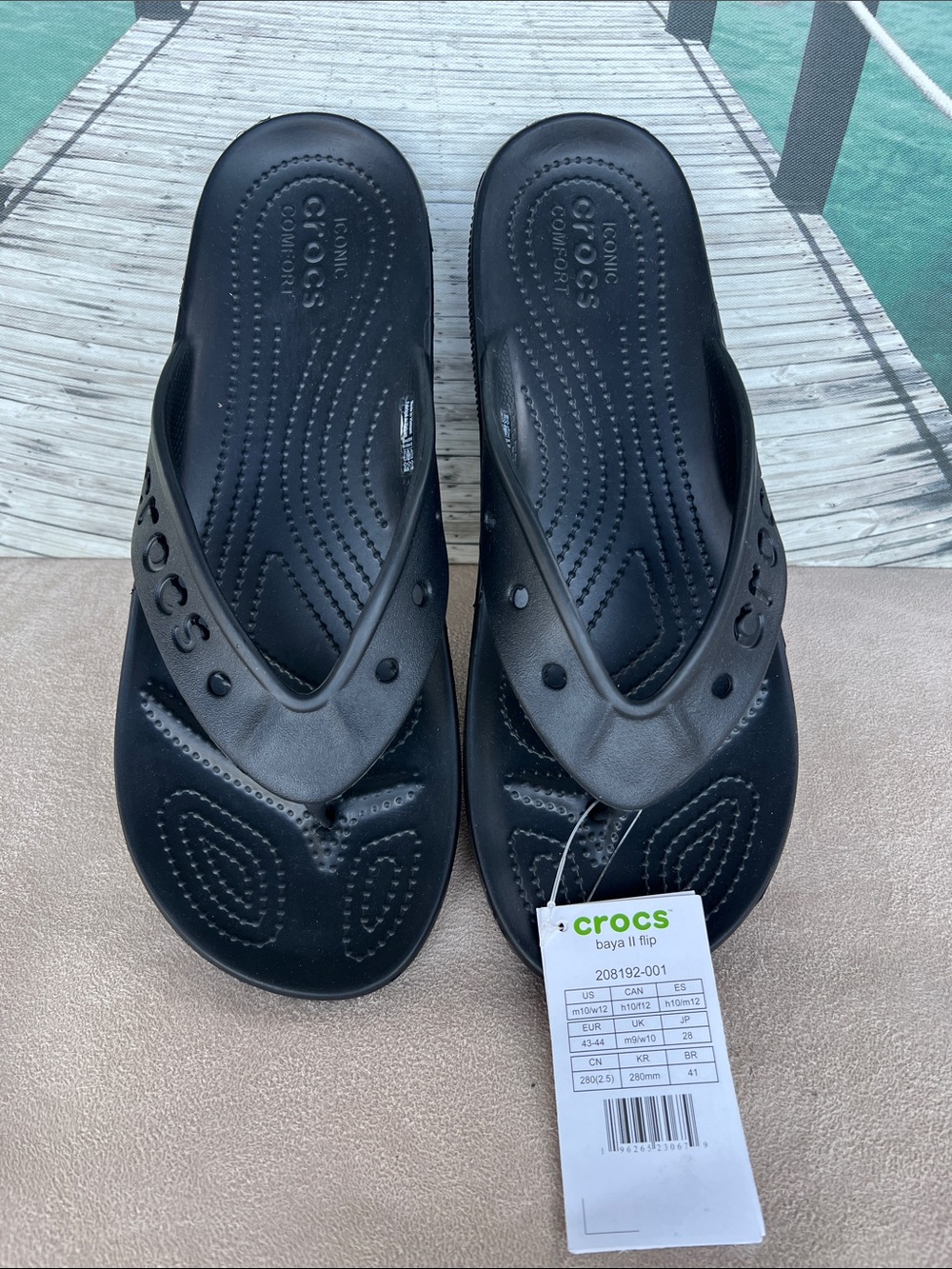 CROCS Black Men’s Bayla II Flip Sandals